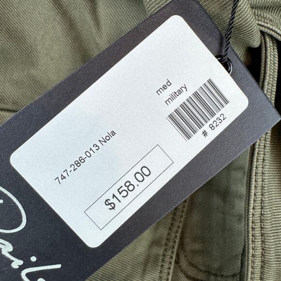 NWT Rails Olive Green Nola Military Utility Skirt Cotton Canvas Belt Size Medium - Picture 7 of 16